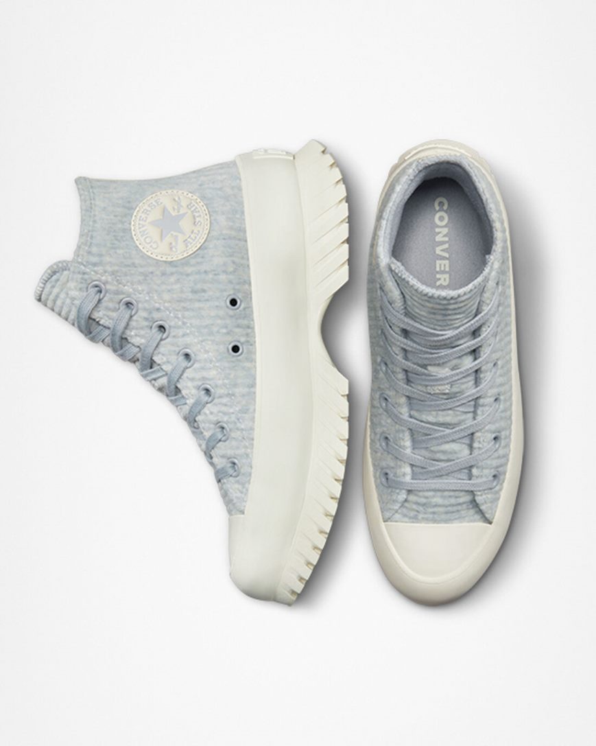 Tenisky Vysoke Converse Chuck Taylor All Star Lugged 2.0 Velour Damske Modre | SK BRMDG8